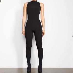 ALL-IN-ONE MOCK NECK SLEEVELESS ONESIE